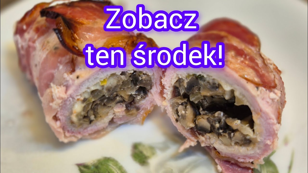 Roladki schabowe z pieczarkami i boczkiem, soczyste i zawsze wychodzą #obiad #pomysłnaobiad #przepis
