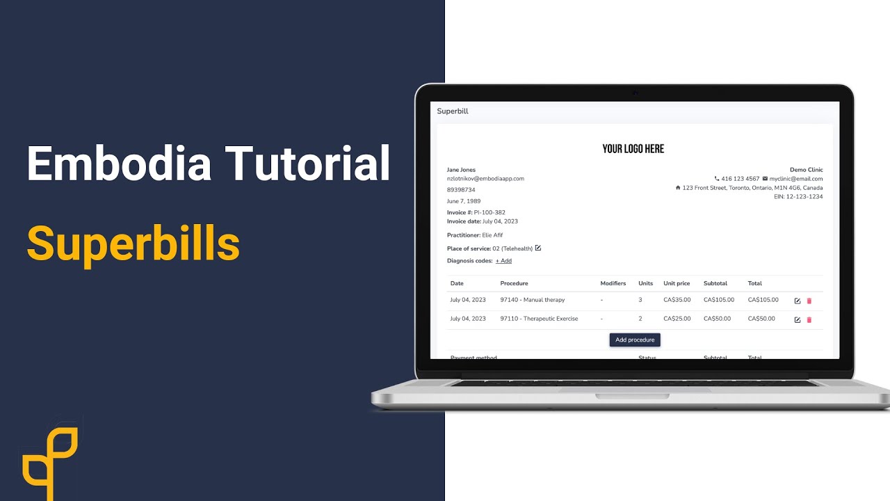 Tutorial | Superbills on Embodia (For US Cash-Based Practitioners)