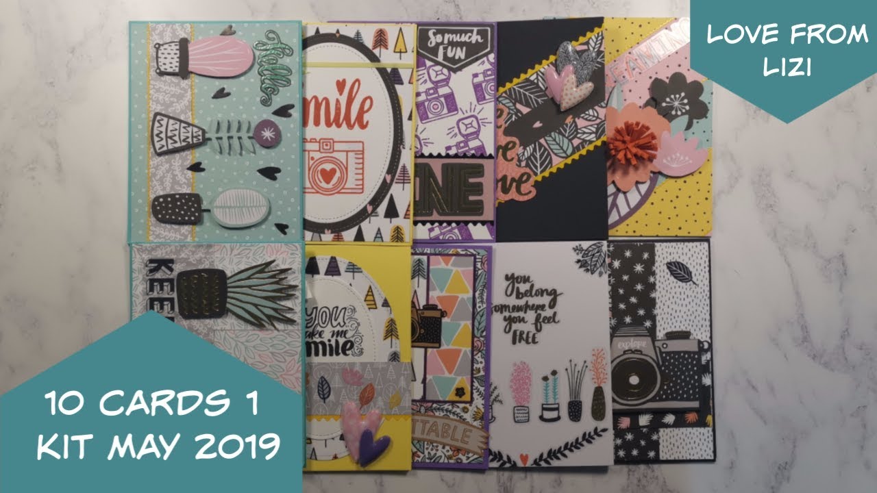 10 Cards One Kit - Love From Lizi May 19 Card Kit - with Laura