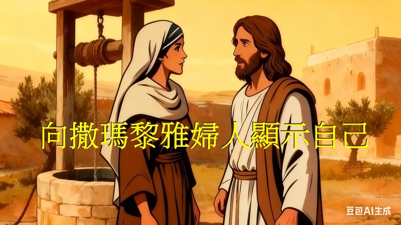 耶穌公開傳教首年(九)-向撒瑪黎雅婦人顯示自己 (廣東話)#AI生成