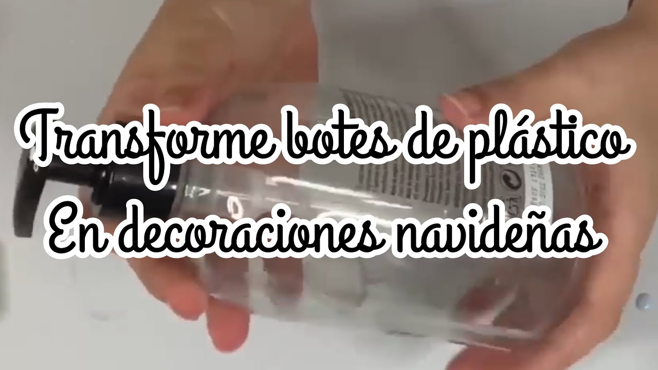 Transforma botes de plástico en adornos navideños