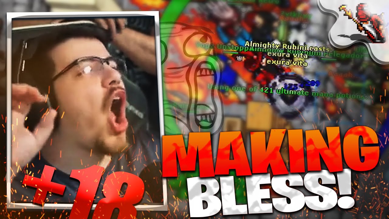 TRAP BLESS IN HARDCORE PVP and RECEIVING 1K $ IN DONATE - Tibia Best Clips #TibiaFerumbrinha