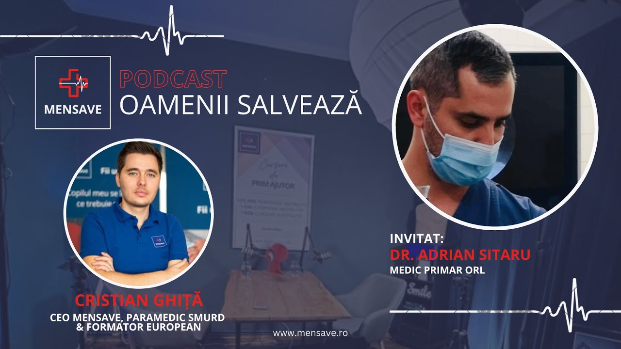 PRIMUL AJUTOR SI URGENTELE DIN SFERA ORL cu Dr. Adrian Sitaru si Cristian Ghita | MENSAVE Podcast 2