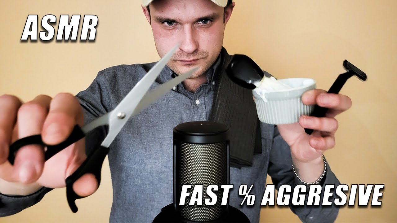 Fast and Aggressive Haircut + Shave | Chaotic Personal Attention