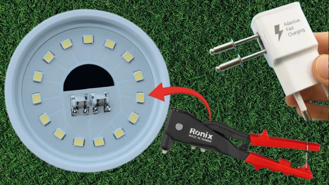 Just poke a hole in this spot on a broken LED and the bulb will light up again!