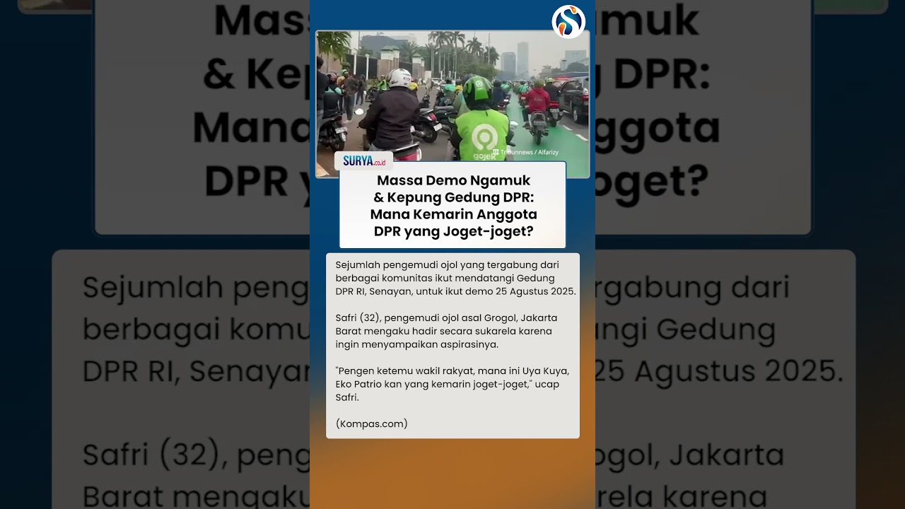 'MANA KEMARIN YANG JOGET?' Massa Demo Ngamuk & Kepung Gedung DPR