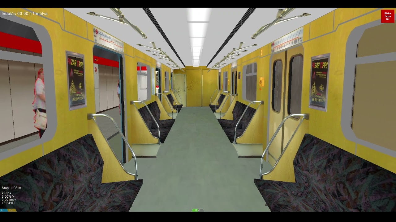 OpenBVE Budapesti M2-es metró (ÚJ VÁLTOZAT) (2011-es állapot) (Szalóczy Pál bem.) (Déli pu. felé)