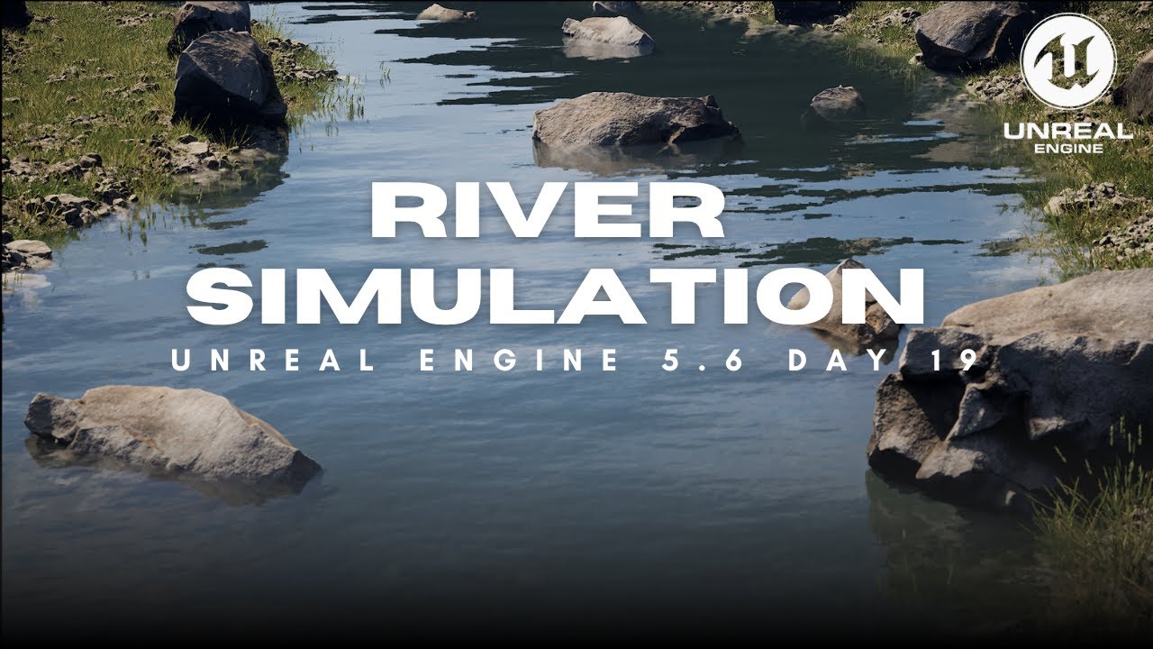 Unreal Engine 5.6 Full Beginner Course (Day 19) : River Simulation Unreal Engine 5.6