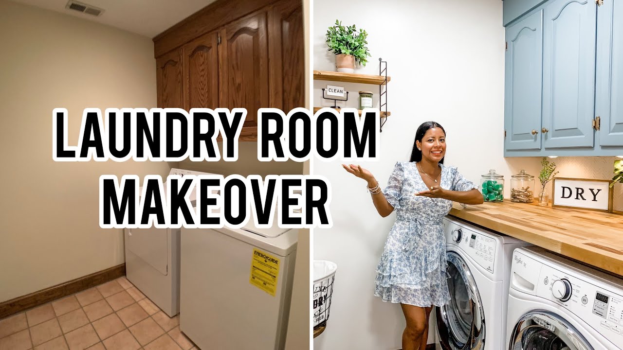EXTREME LAUNDRY ROOM MAKEOVER **DIY TRANSFORMATION** #laundryroommakeover #diylaundrytransformation