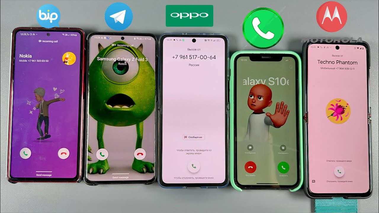 Incoming Call Motorolla Razr 40 Ultra +OPPO FIND N2 + Samsung Galaxy S20 + LG wing + Samsung Note 10