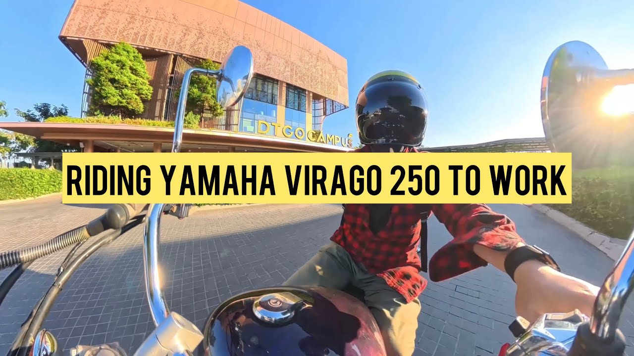 Yamaha Virago 250 : ขี่ Virago 250 ไปทำงาน โคตรเฟี้ยว I Riding Yamaha Virago 250 to work #insta360x5
