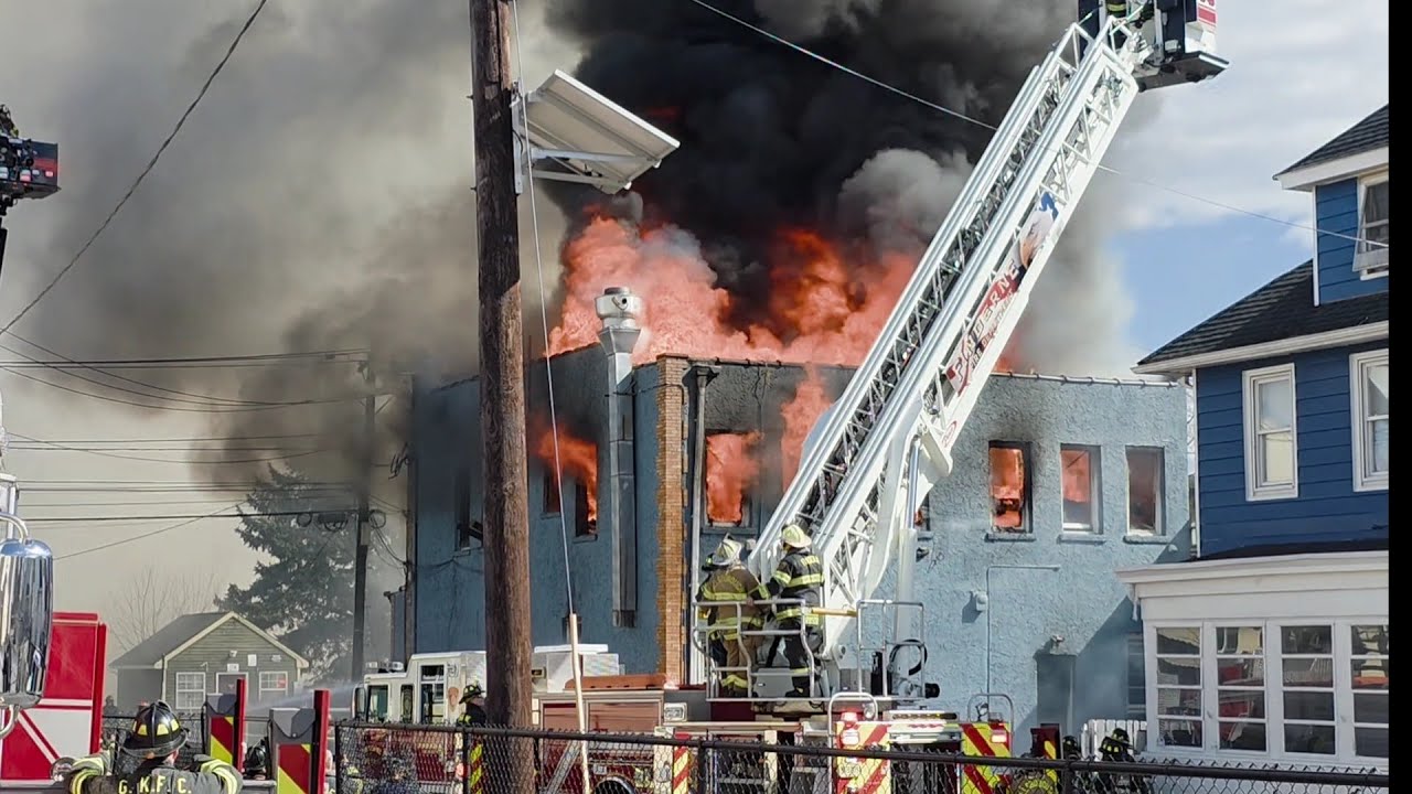 3rd Alarm 🔥Heavy Fire🔥  In Multiple Mixed Use Buildings (Vosseller Ave) Bound Brook Nj 2-28-25 P-1