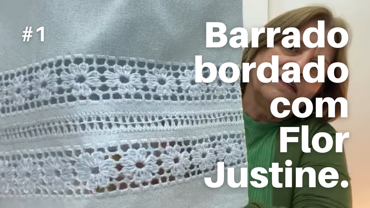 Barrado bordado com flor Justine 1/2