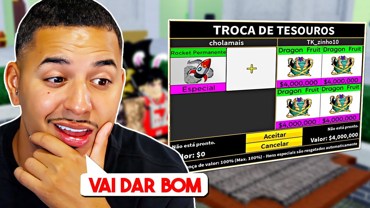 oque oferecerem pela ROCKET PERMANENTE vou PVP no Blox fruits🔥