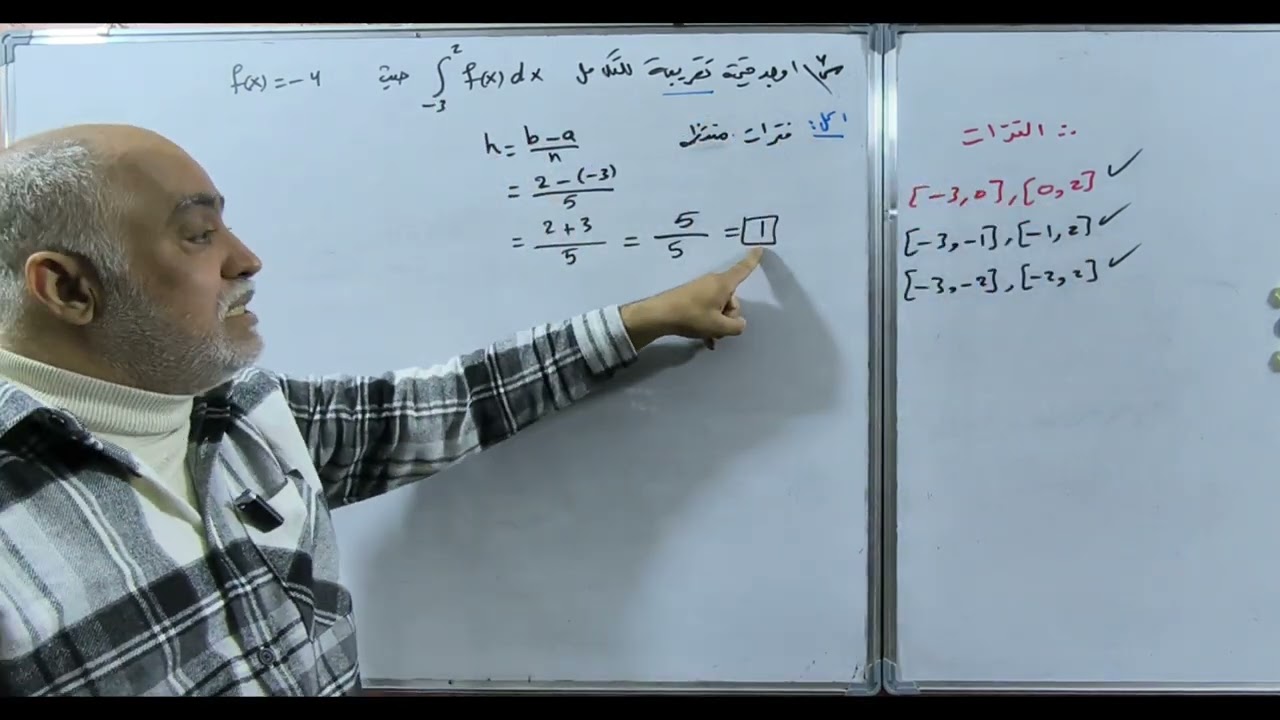 تعريف التكامل الدرس الرابع