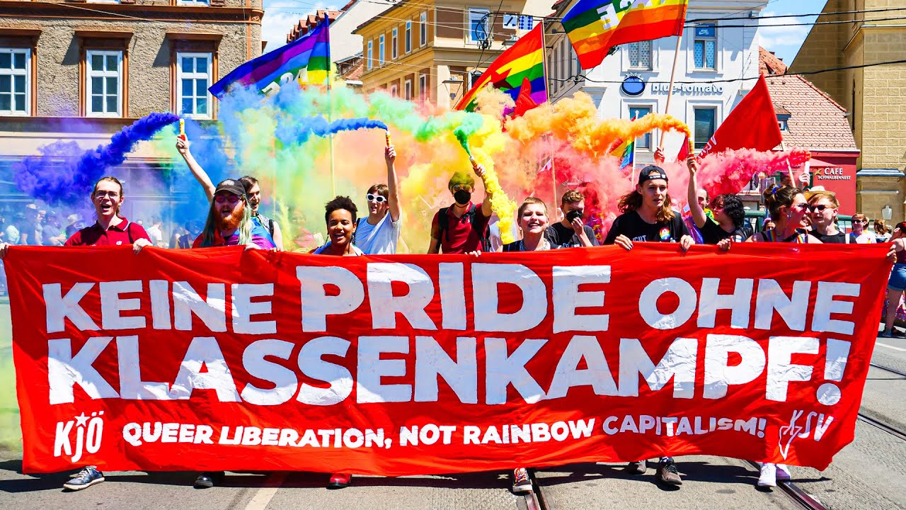 &raquo;KEINE PRIDE OHNE KLASSENKAMPF!&laquo; | Die KJ&Ouml; am Grazer CSD 2022