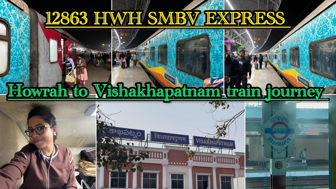 12863 Howrah SMBV Express train Journey || Howrah to Vishakhapatnam train journey || #thebongmamma 