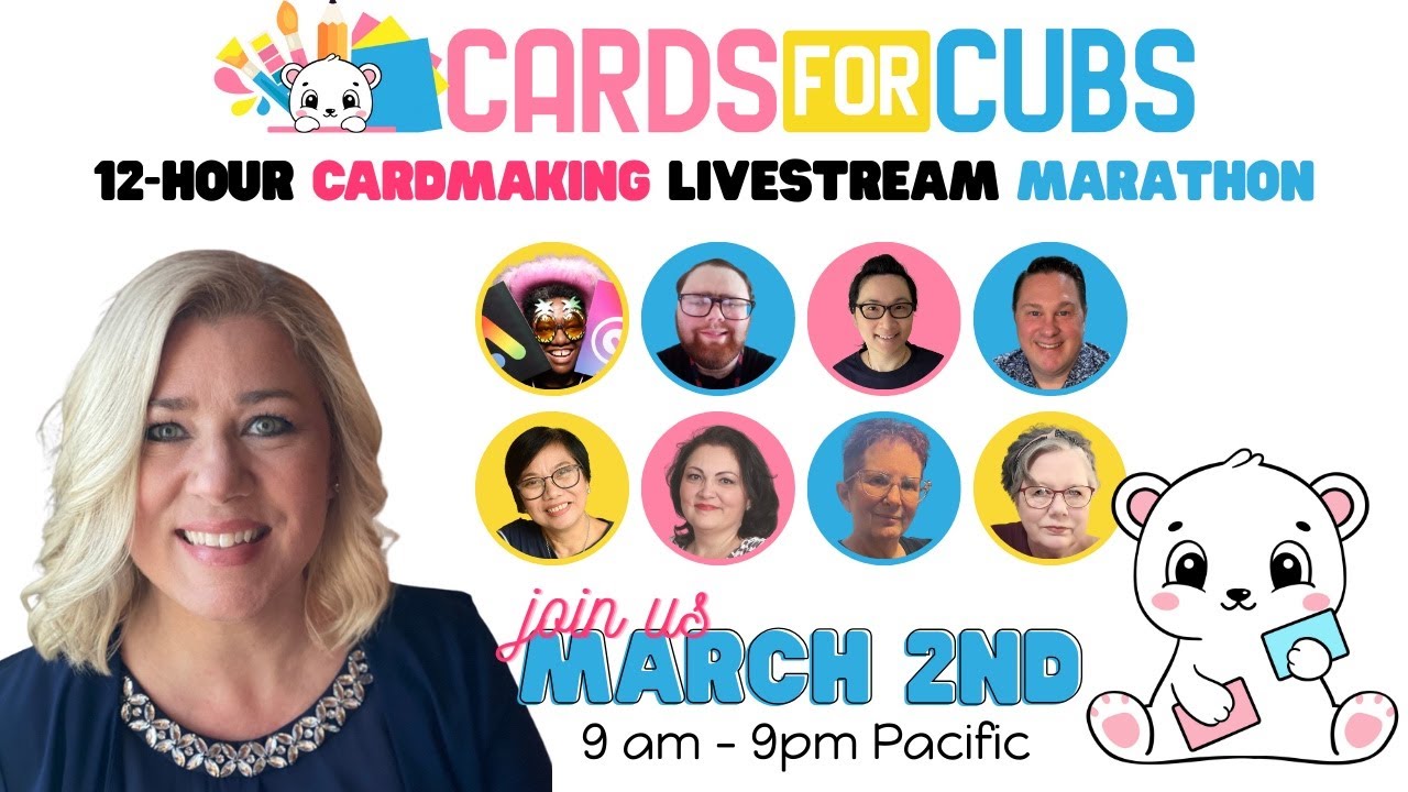 LIVE (Replay) with ⁨@CardsByKendra  - Cards For Cubs Cardmaking Livestream Hop Marathon!