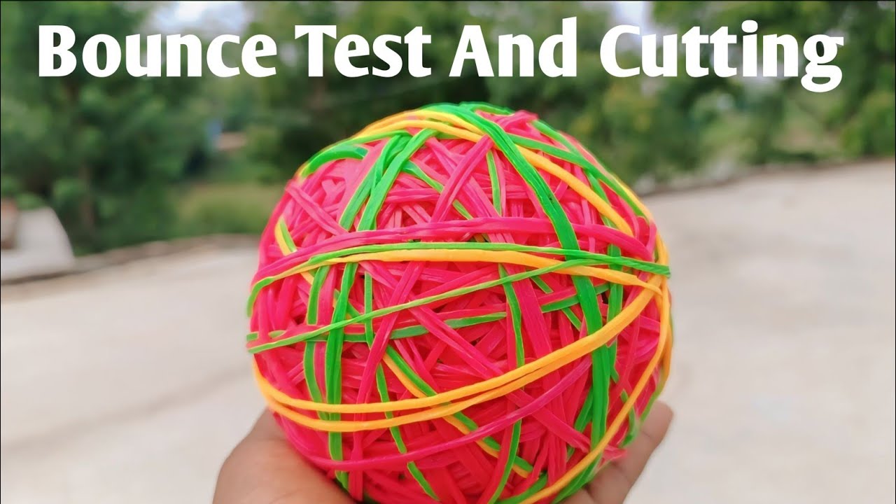 Gaint Rubber Band Ball Drop From 50m Dam! World's Highest Bounce and cutting? 