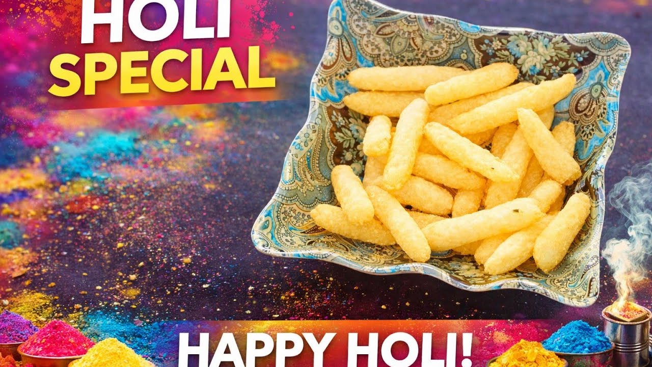 🌈Holi special snacks... एक कटोरी सूजी मे से डिब्बे भरके कुरकुरे 😋😋