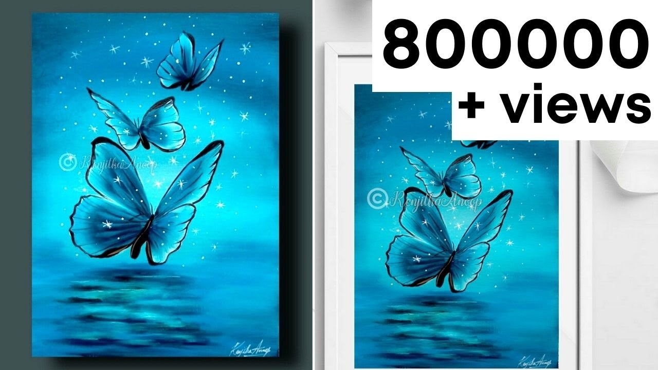 easy painting - acrylic painting - butterfly - how to paint - art