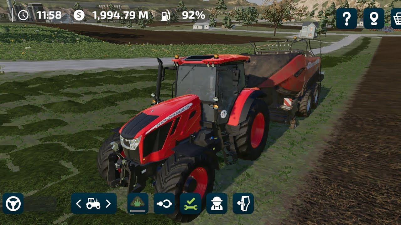 Farming simulator 23 mobile grass cutting in road side 