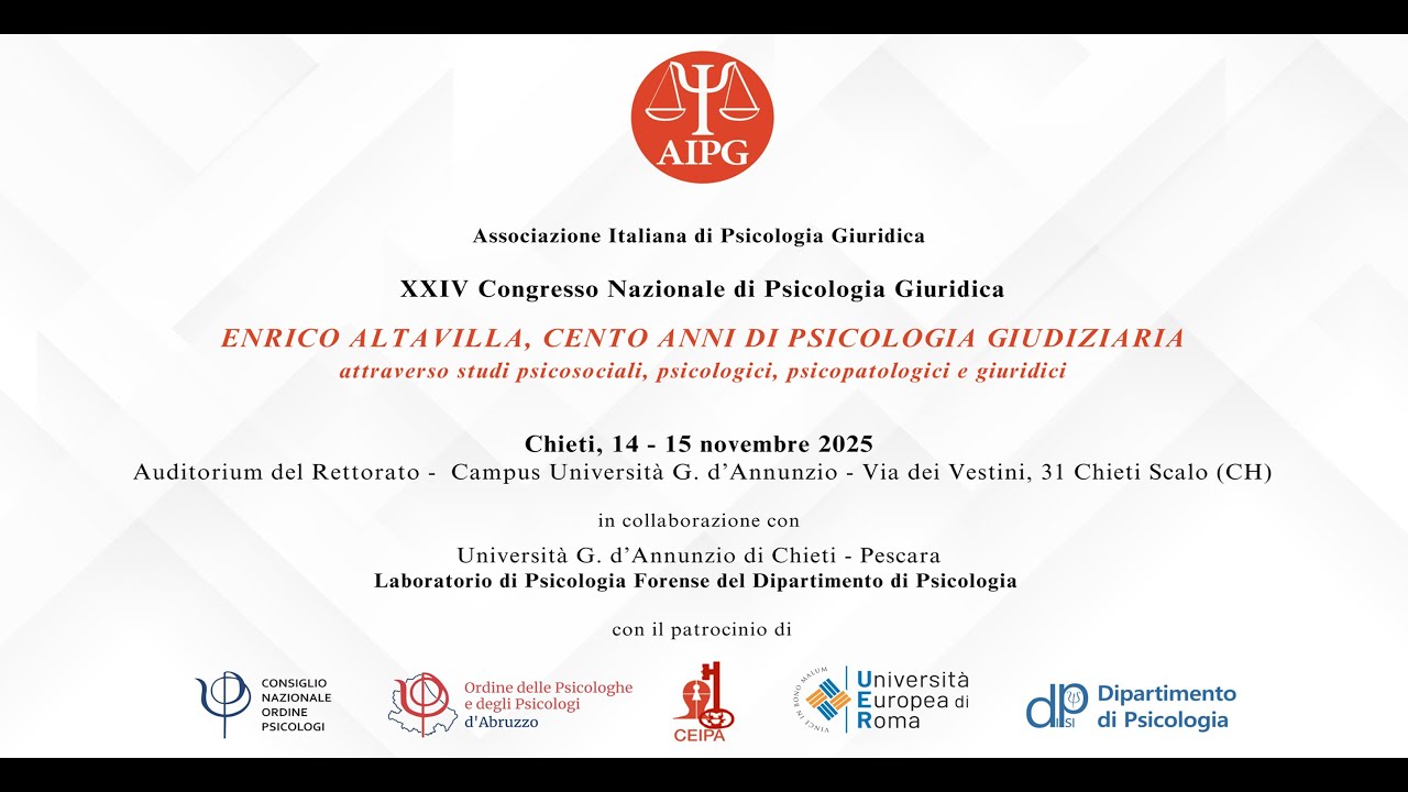 Congresso AIPG - L'ascolto e la valutazione del minore in ipotesi di abuso sessuale e maltrattamento