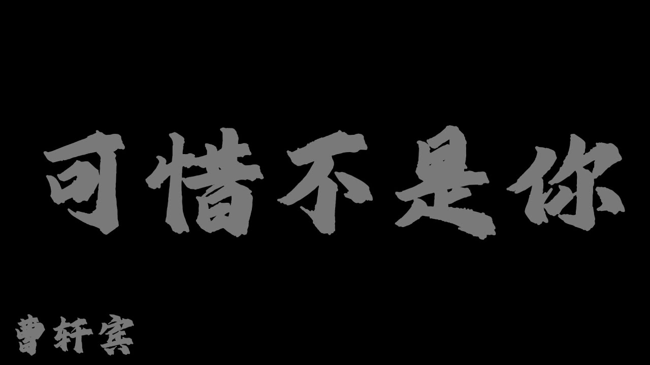 曹軒賓 - 可惜不是你『感謝那是你 牽過我的手 還能感受那溫柔』【Lyrics Video】