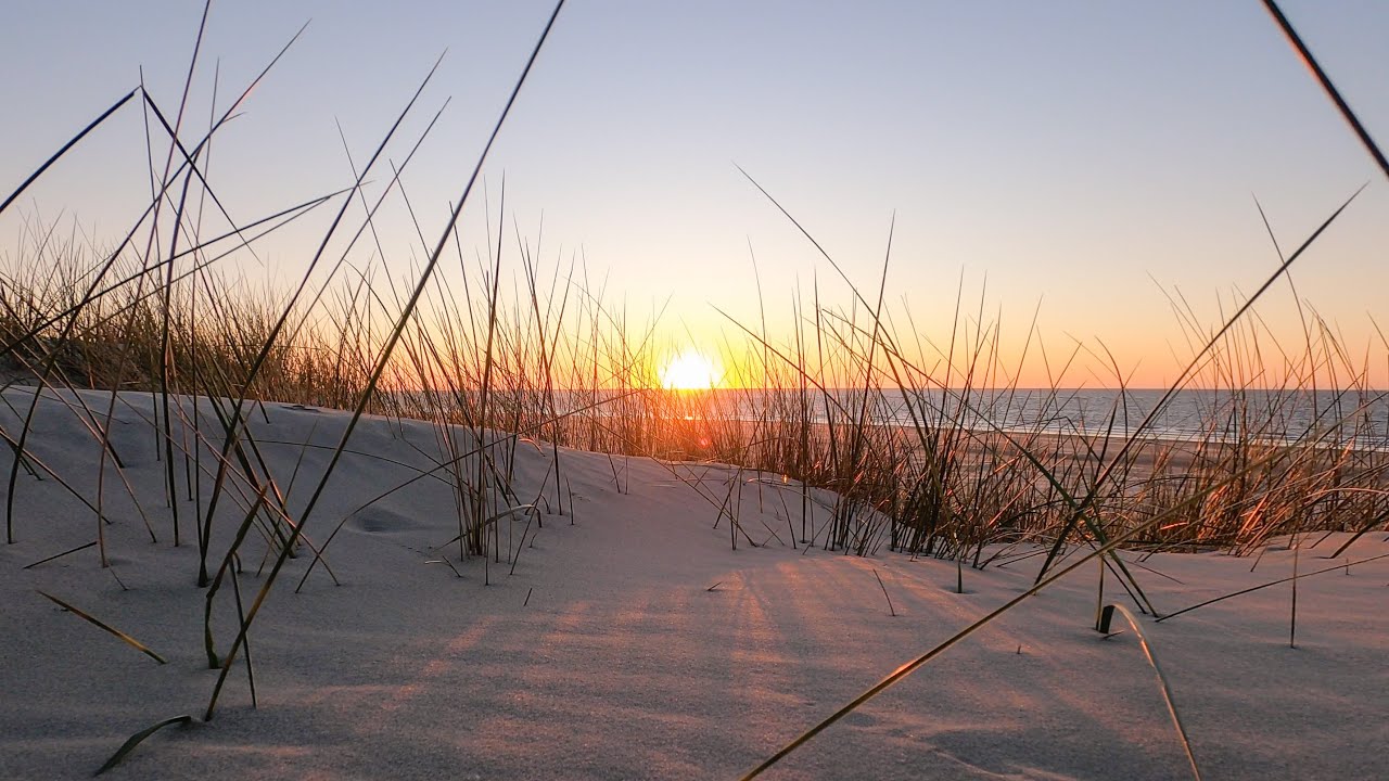 Naturgeräusche der Nordsee, Meeresrauschen beim Sonnenuntergang