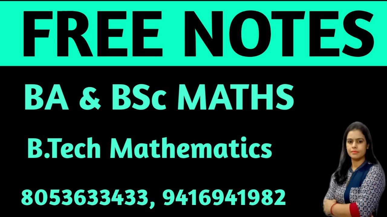 FREE NOTES | Maths | BA & BSc Maths | New Era Maths Classes | 9416941982 , 8053633433