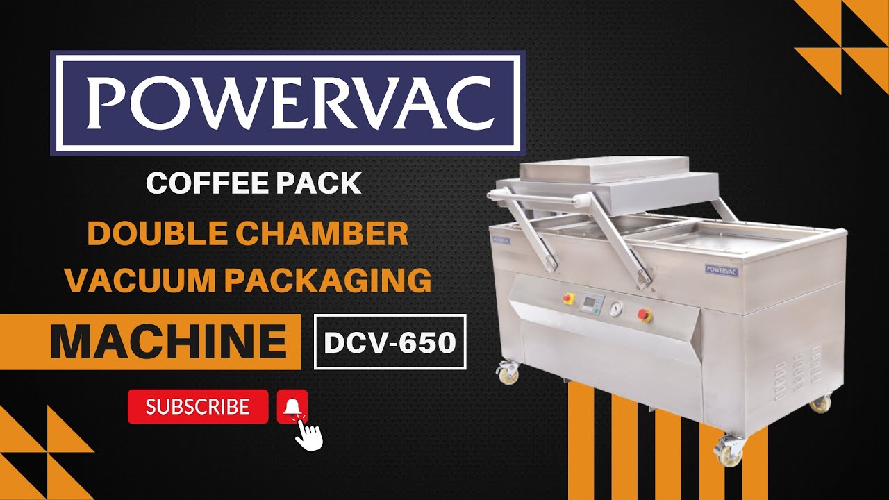 Sensor-Controlled Double Chamber Vacuum and Gas Flush Coffee Packaging Machine - DCH-650