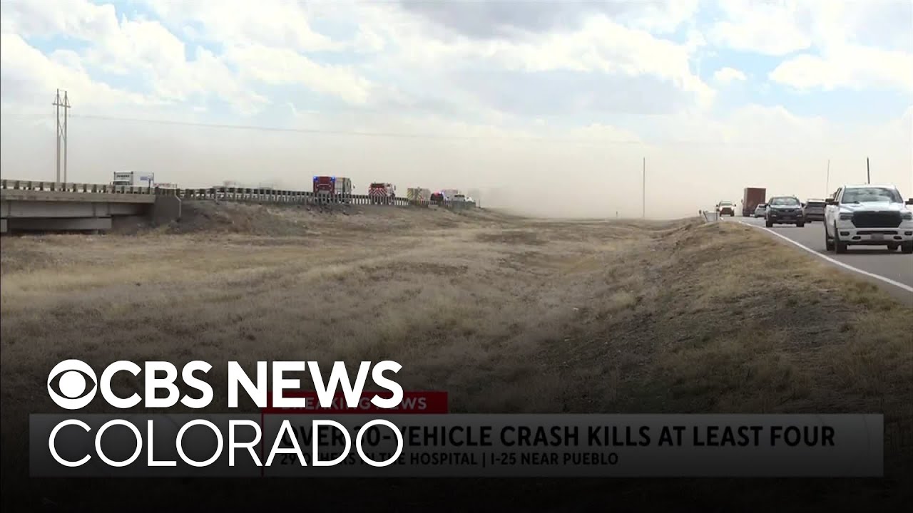 Colorado State Patrol says 4 killed in crash on I-25 near Pueblo involving at least 30 vehicles