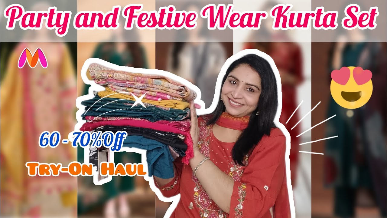 Party and Festive Wear KurtaSet Haul From Myntra ✨🥰 Affordable & Stylish Looks For Every Occasion ⭐