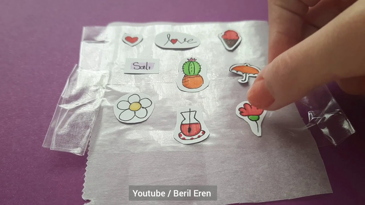 Простое изготовление наклеек с наклейками из масляной бумаги / Emoji / DIY