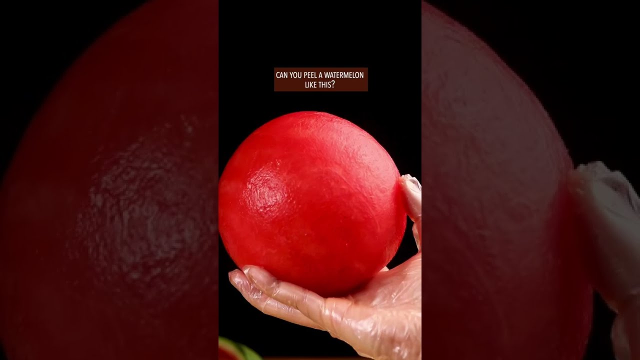 CAN YOU PEEL WATERMELON LIKE THIS? #shorts #asmr #asmrvideo #asmrsounds #asmrfood #watermelon