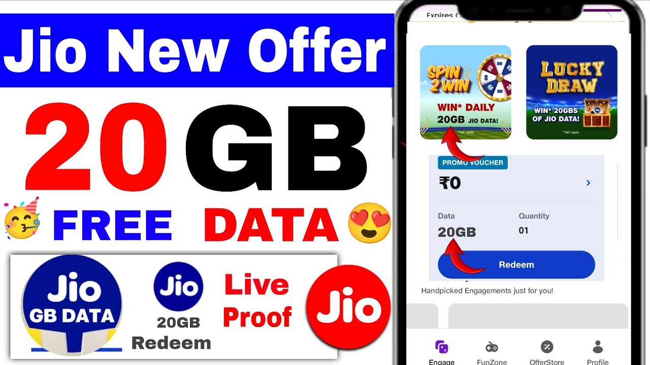 Jio Free 20GB data Claim |Jio 20GB free data offer | How to Get free 20GB data In Jio |Jio free Data