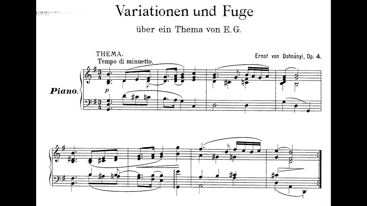 Ernő Dohnányi - Variationen und Fuge, Op.4