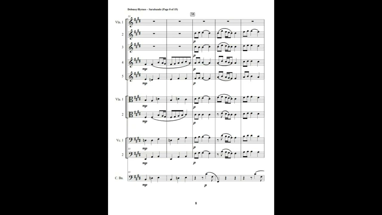 Claude Debussy – Sarabande (String Nonet + Contrabassoon)