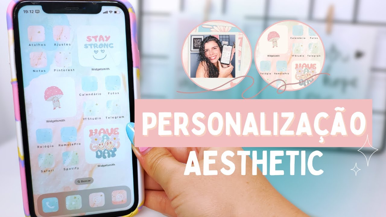 COMO PERSONALIZAR O IPHONE AESTHETIC *mudar ícones, wallpapers e widgets*