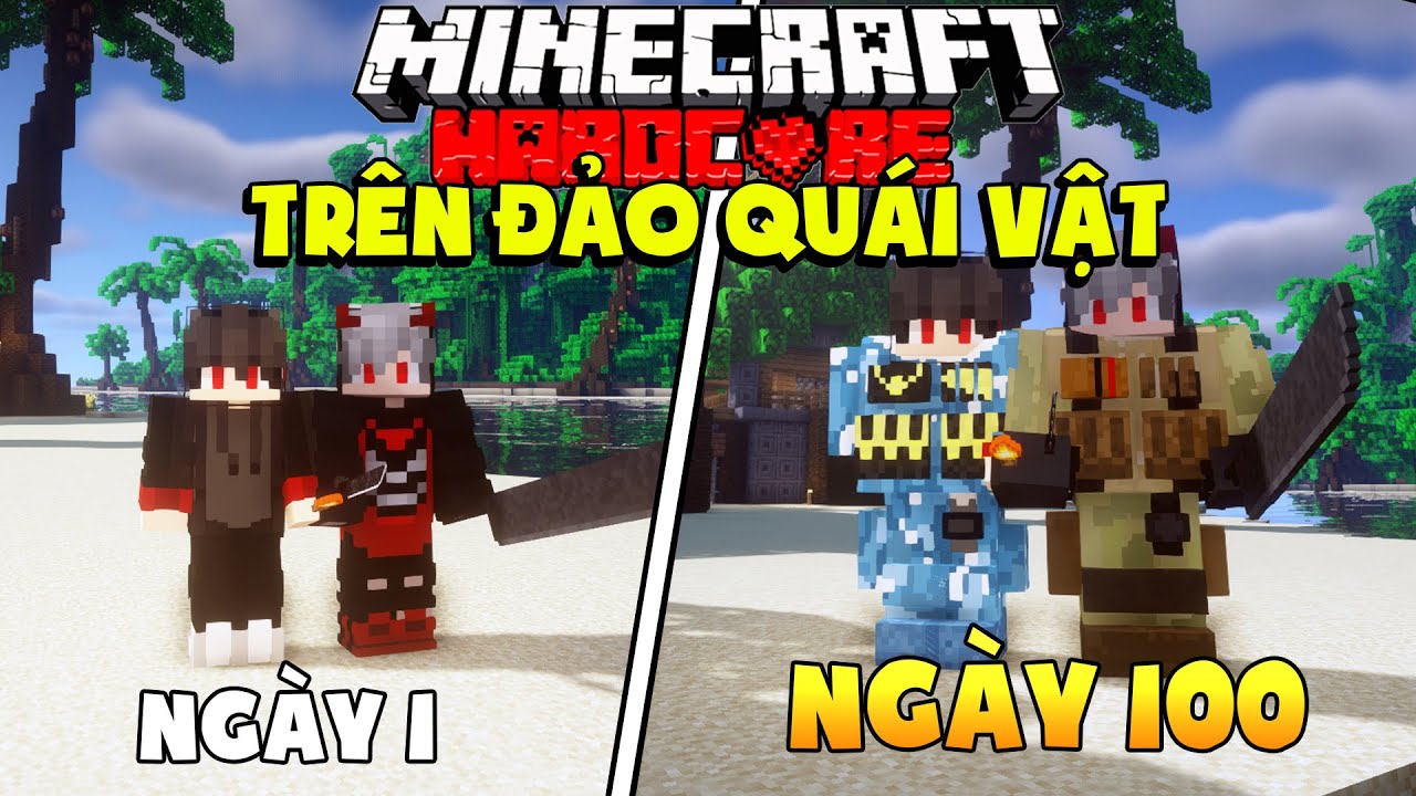 KiraMC Tóm Tắt 100 Ngày Minecraft Sinh Tồn Siêu Khó Trên Đảo Quái Vật Cùng Anh Trai SongFish !!
