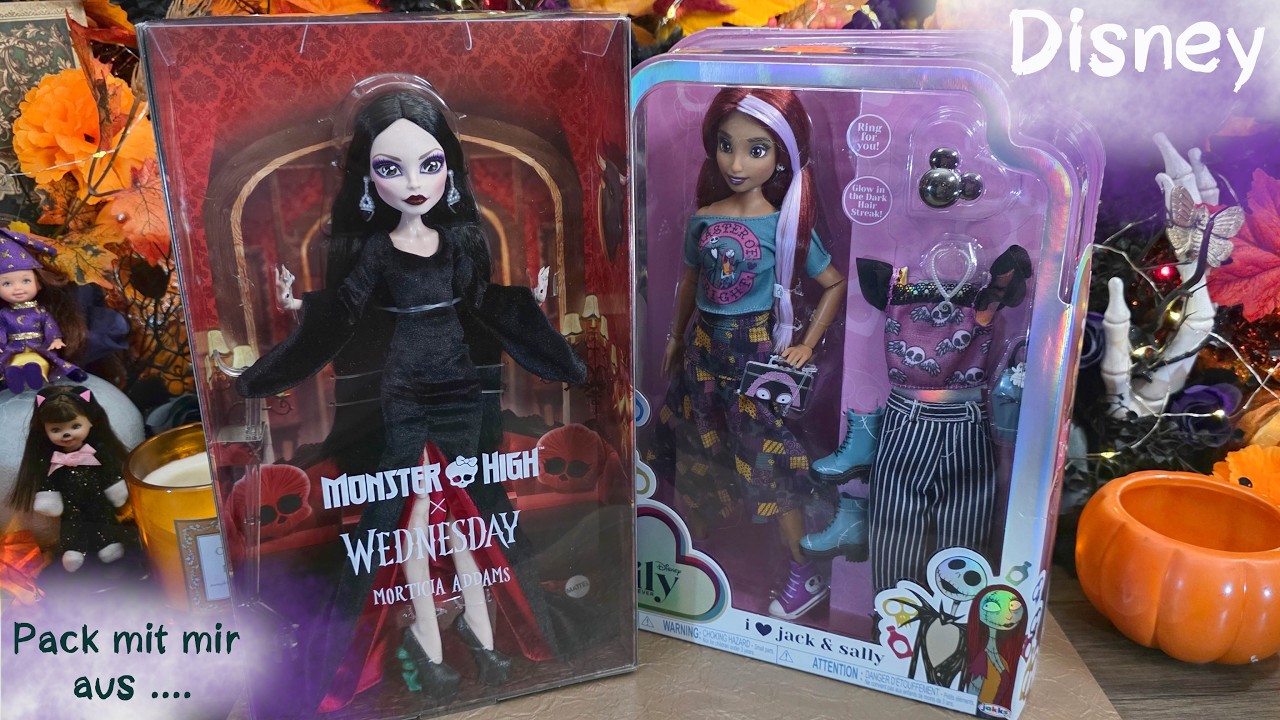 Morticia Adams Puppe 2026 + Jack & Sally ILY Doll Disney #Wednesday- #Monsterhigh #unboxing