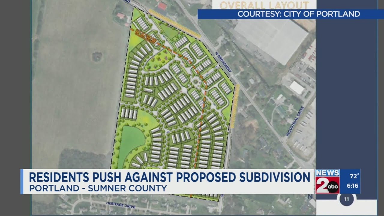 Residents push against proposed subdivision in Portland, TN