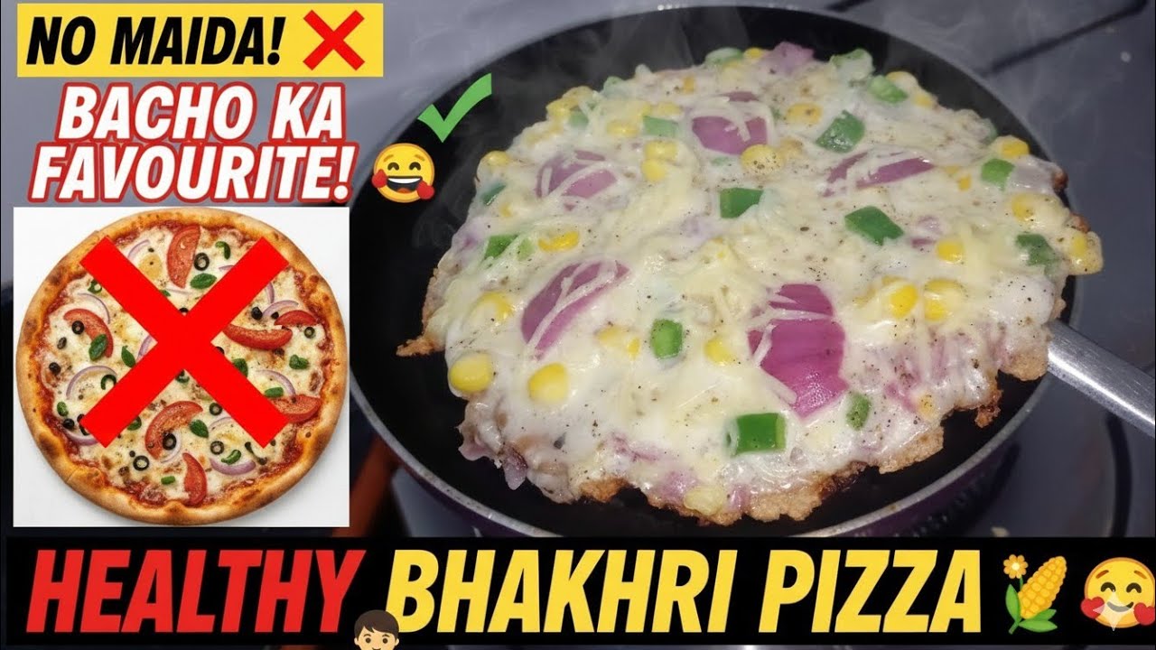 Maida wala Pizza bhul jaoge, jab bacho ko khilaoge ye Healthy Bhakhri Pizza! 🍕🌽