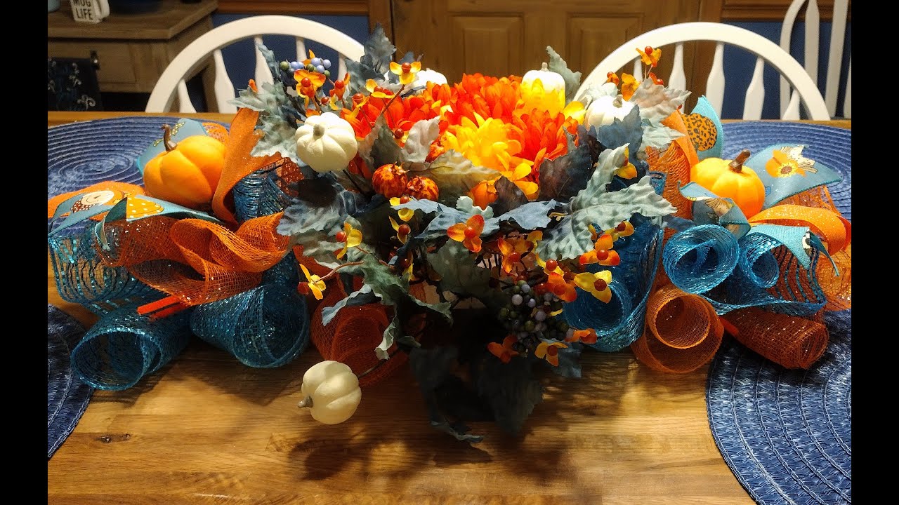 Make This Pretty Fall Swag Centerpiece on A 5 Gallon Paint Stick!