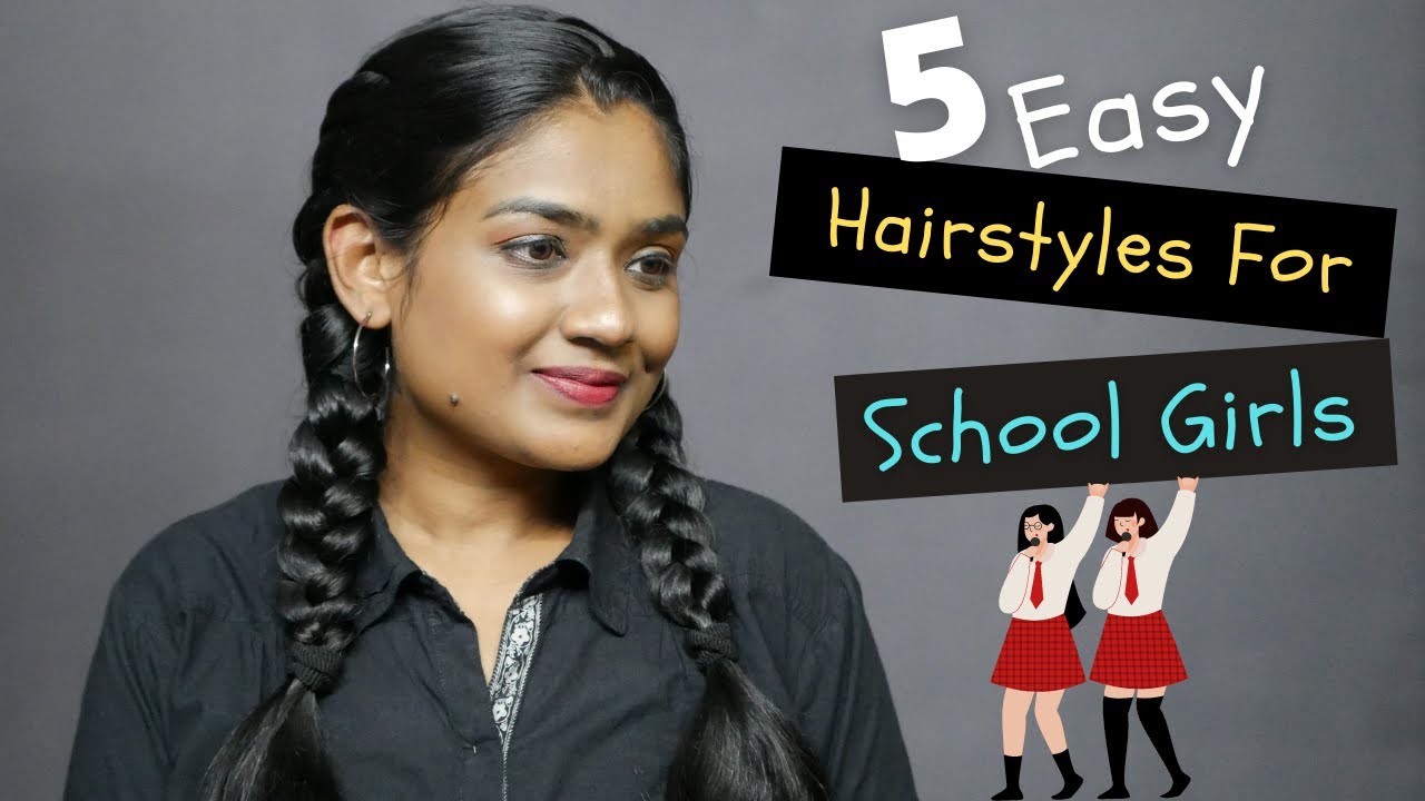 5 Easy Hairstyles For School Girls 💖 Two Braid Hairstyles For School Teenagers & Little Baby Girls👩