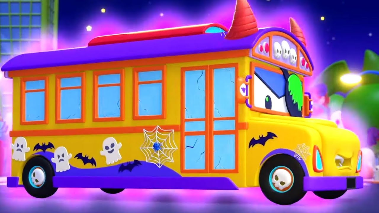 Scary School Bus + More Halloween Ride and Scary Rhymes for Kids