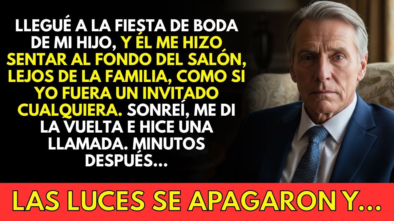 Mi hijo me mandó a sentarme al fondo en la boda que yo pagué: “La mesa está llena”, pero entonces él