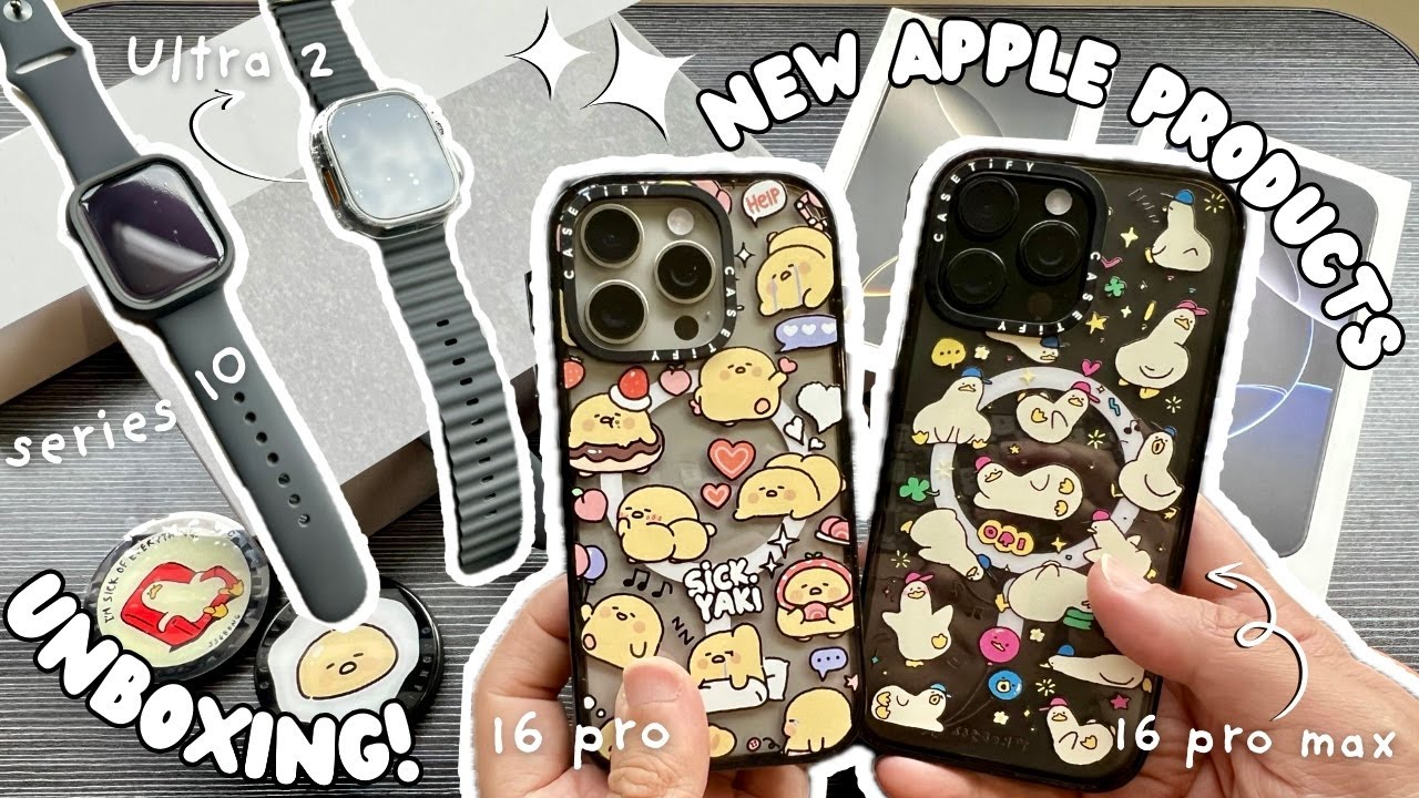  iPhone 16 Pro Series | Apple Watch S10 + Ultra 2 aesthetic unboxing🌼 | Casetify Cases🐤 | Dionne. T