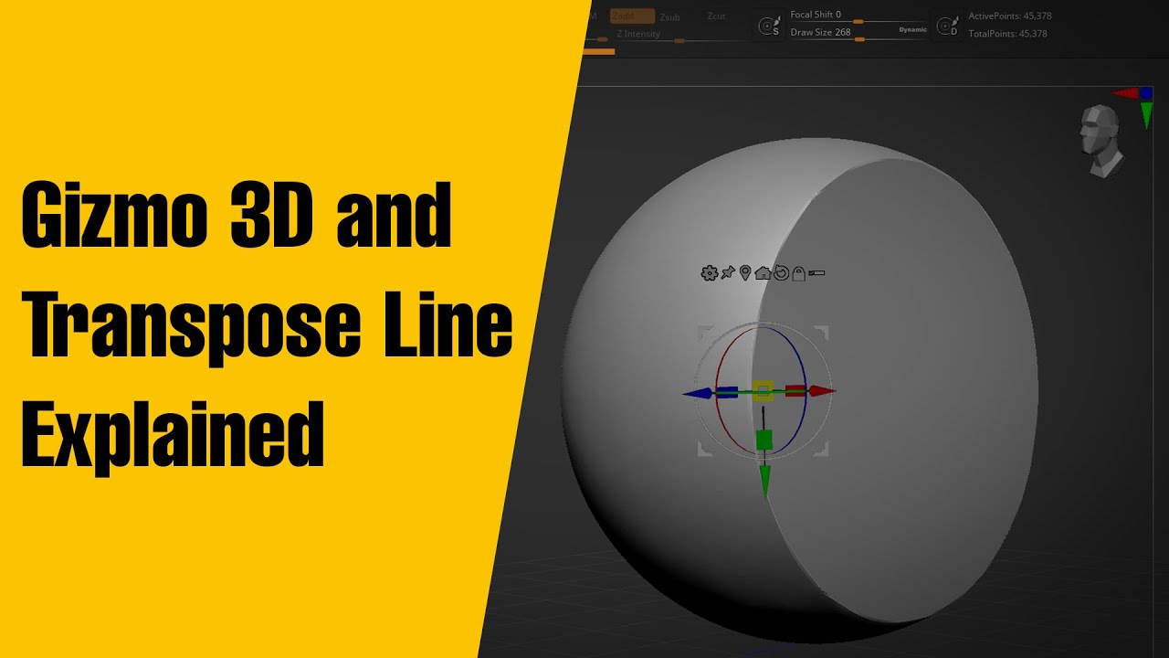 Zbrush | Object Manipulation (Gizmo 3D and Transpose Line Explained)