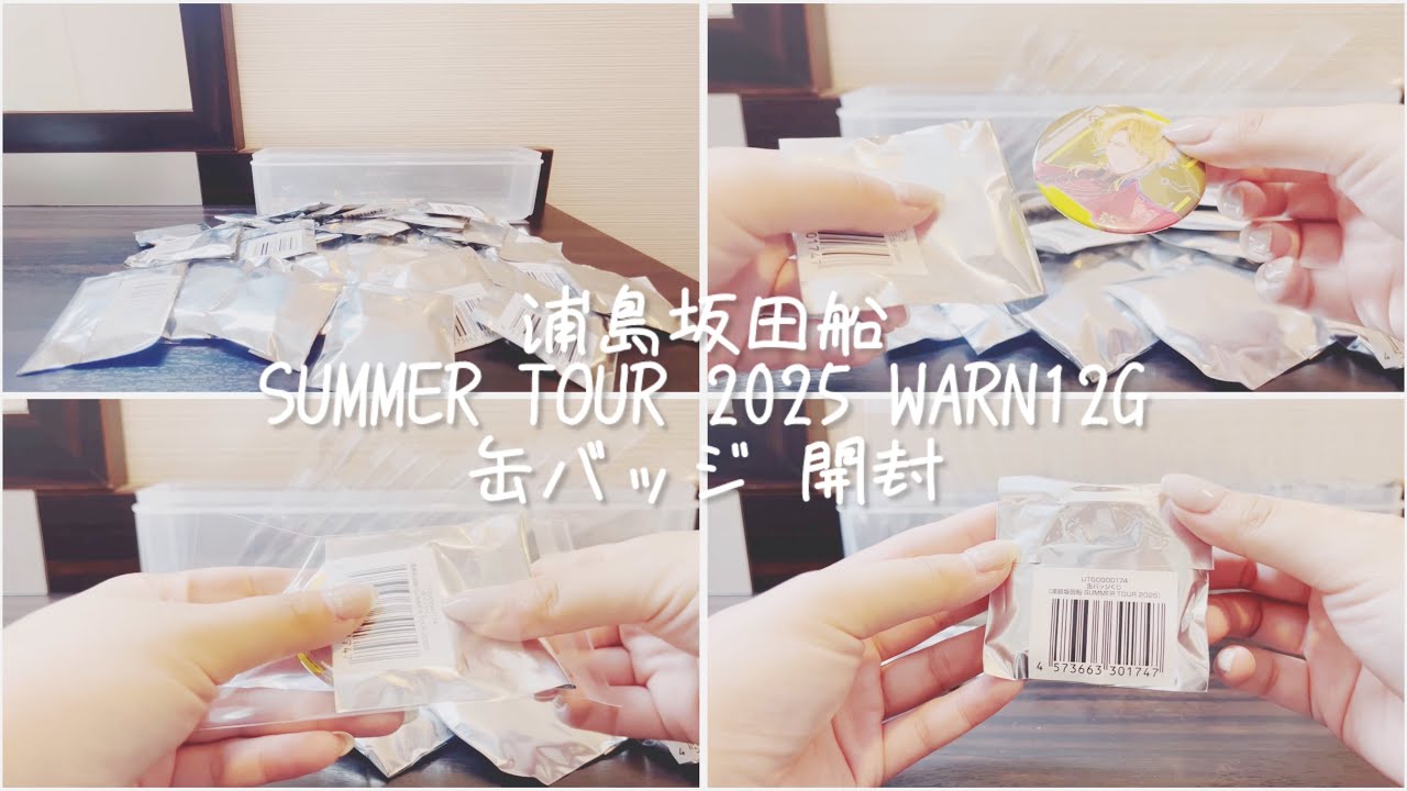 〈浦島坂田船〉SUMMER TOUR 2025 WARN12G 缶バッジ 開封